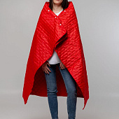 Плед-пончо для пикника SnapCoat, красный