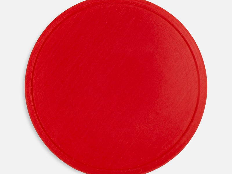 Лейбл из ПВХ Dzeta Round, L, красный