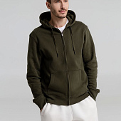 Толстовка на молнии с капюшоном унисекс King, хаки