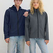 Куртка софтшелл с капюшоном мужская Race Men, черная