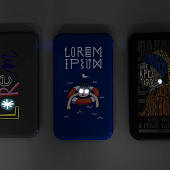 Аккумулятор Uniscend Starry с подсветкой, 5000 мАч, темно-серый