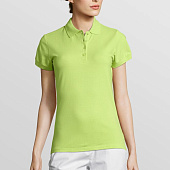 Рубашка поло женская People 210, зеленое яблоко