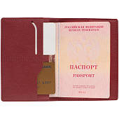Обложка для паспорта Petrus, красная