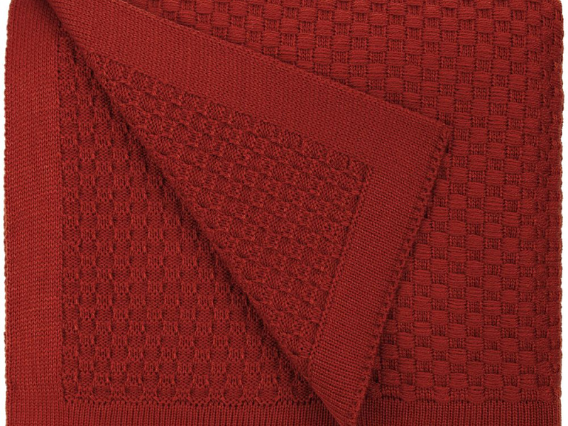 Плед Sheerness, коричневый (терракота)