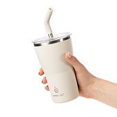 Термостакан Sapporo, белый (молочный)