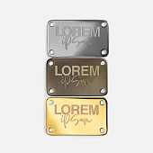 Шильдик металлический Furo, серебристый глянцевый