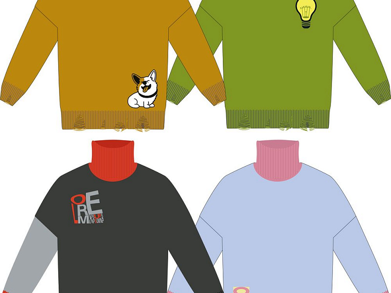 Свитер оверсайз Tricksy Net Grunge на заказ, акрил