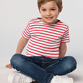 Футболка детская Miles Kids белая с темно-синим