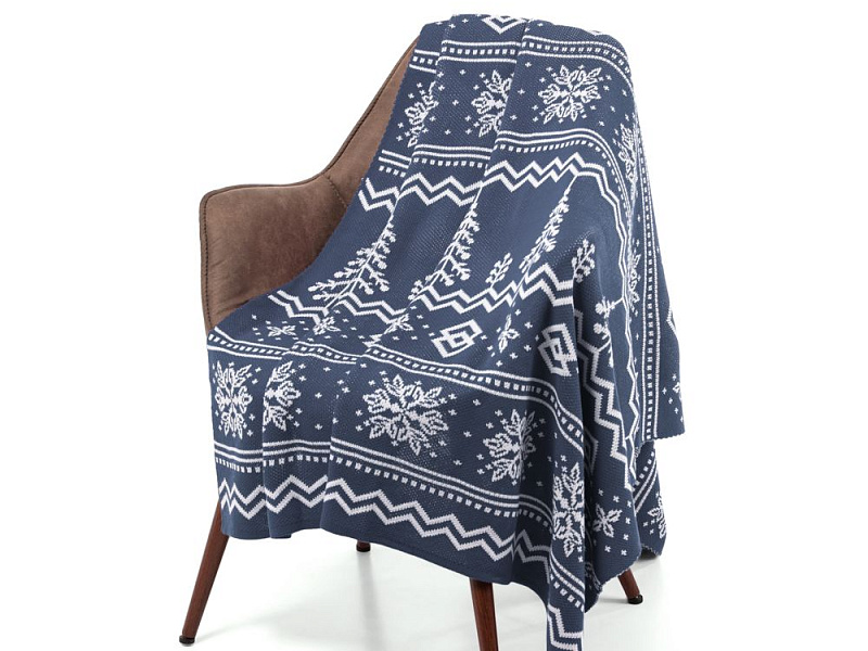 Плед Elnik, серый с молочно-белым