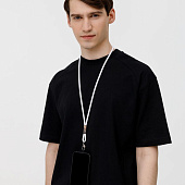 Шнурок для бейджа Tube Metal, белый