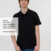 Рубашка поло унисекс Pulse, черная