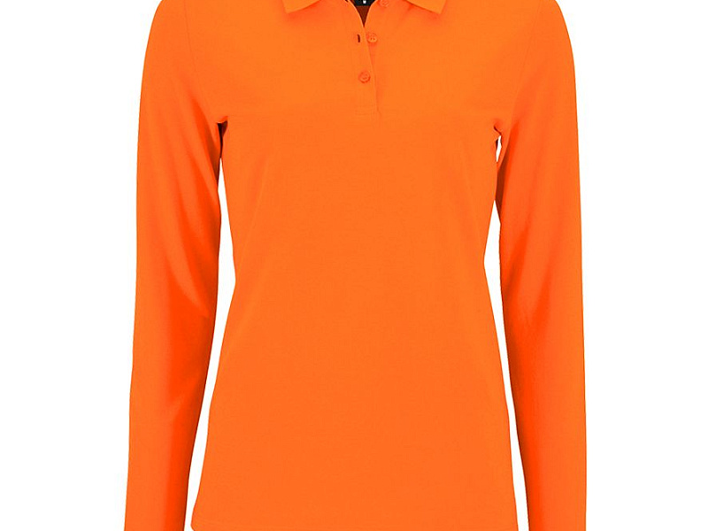 Рубашка поло женская с длинным рукавом Perfect LSL Women, оранжевая