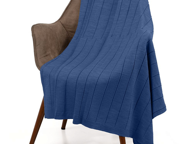 Плед Bambolay, синий (черника)