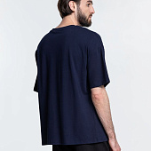 Футболка унисекс оверсайз Crosstown, темно-синяя