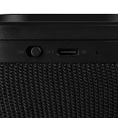 Колонка с беспроводной зарядкой Esca и подсветкой логотипа, черная