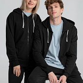 Толстовка на молнии с капюшоном Unit Siverga, черная