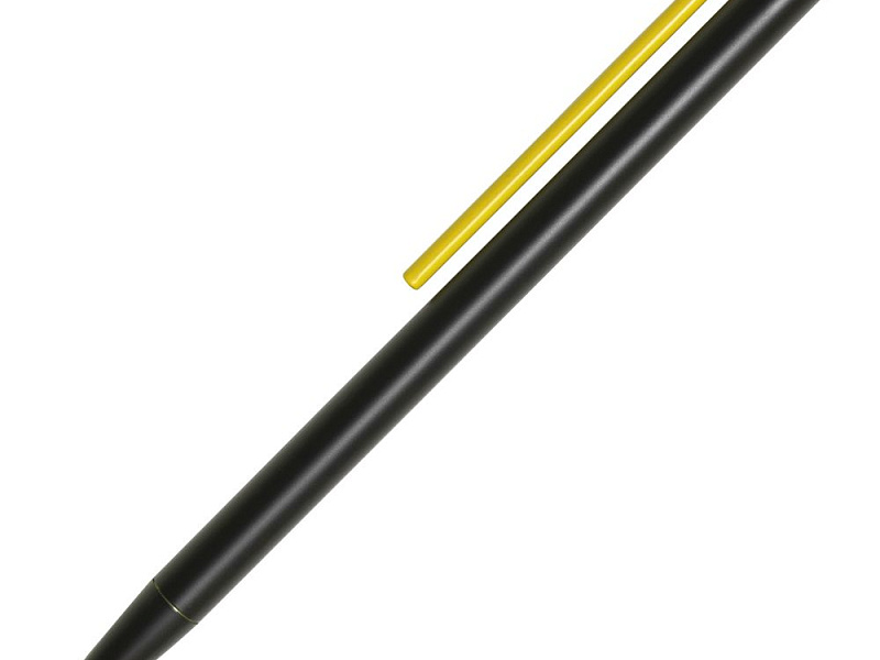 Шариковая ручка GrafeeX в чехле, черная с желтым