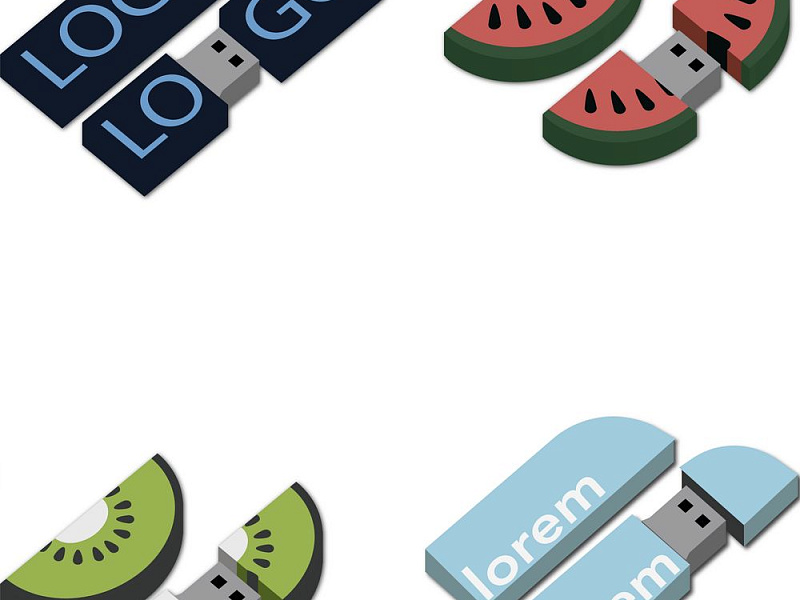 Флешки Gummi на заказ, 32 Гб