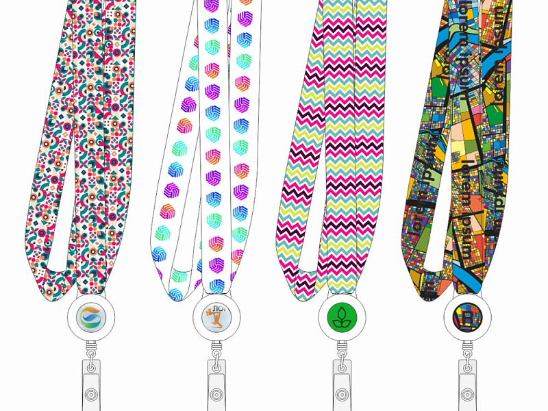 Лента для бейджа с ретрактором TapePrint на заказ