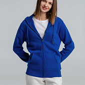 Толстовка на молнии с капюшоном унисекс King, ярко-синяя