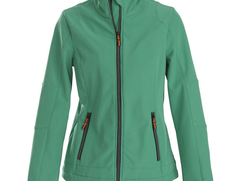 Куртка софтшелл женская Trial Lady, зеленая