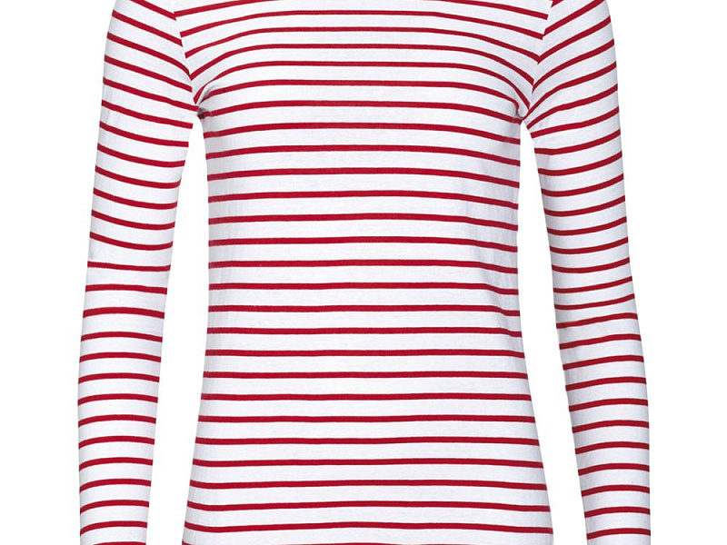 Футболка женская Marine Women, белая с красным