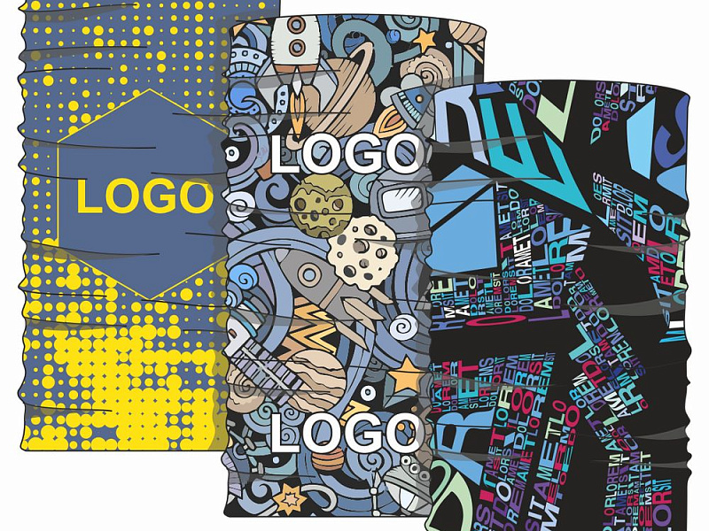 Многофункциональная бандана с печатью Tubo на заказ