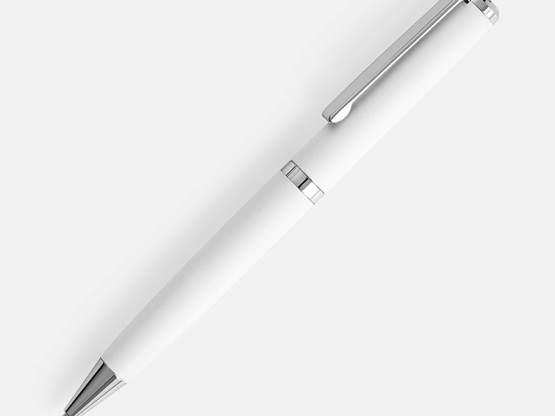 Ручка шариковая Inkish Chrome в футляре, белая