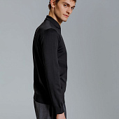 Рубашка поло мужская с длинным рукавом Terrazzo, черная