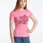 Футболка женская «Узор», розовая