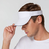 Козырек Active, белый с темно-синим кантом