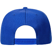 Бейсболка Snapback с прямым козырьком, ярко-синяя