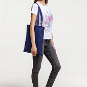 Холщовая сумка Basic 105, темно-синяя