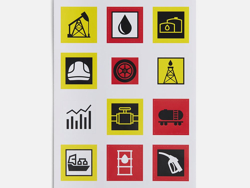 Стикерпак бумажный Industry, нефть