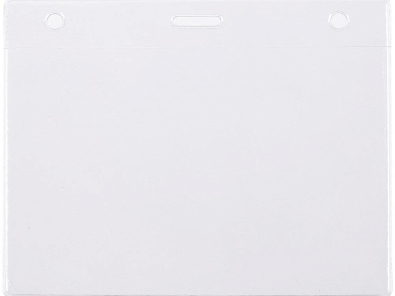 Карман для бейджа Lucid, горизонтальный, из фактурного ПВХ