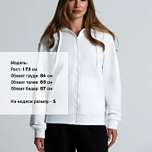 Толстовка на молнии с капюшоном Siverga 2.0, белая