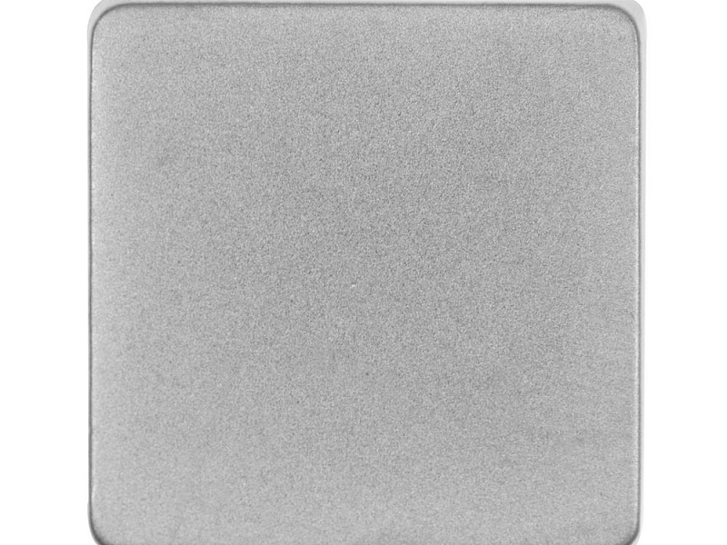 Квадратный шильдик на резинку Direct, матовый серебристый