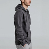 Толстовка на молнии с капюшоном унисекс King, темно-серая