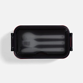 Ланчбокс Pranzo, красный с черным