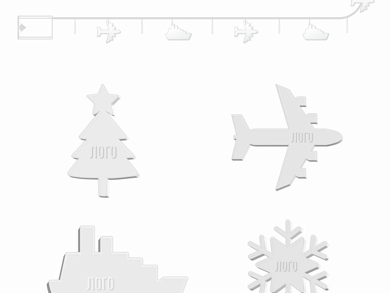 Гирлянда с индивидуальными фигурками AcryLED на заказ