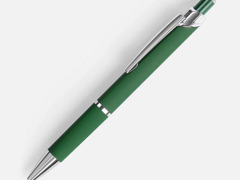 Ручка шариковая Chromos Soft Touch, зеленая