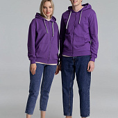 Толстовка на молнии с капюшоном Unit Siverga, фиолетовая