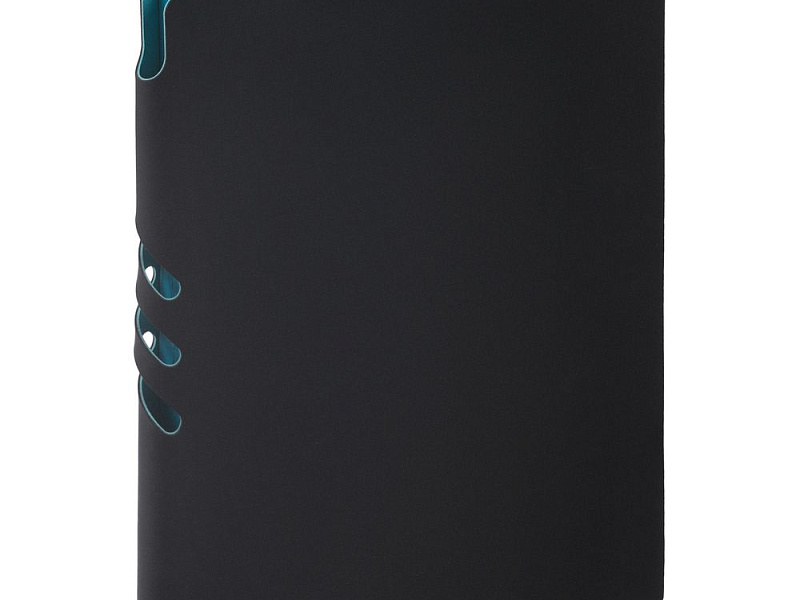 Ежедневник Flexpen Black, недатированный, черный с бирюзовым