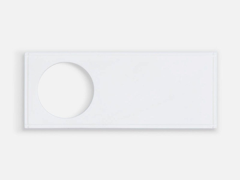 Лейбл из ПВХ с вырубкой «Круг», белый