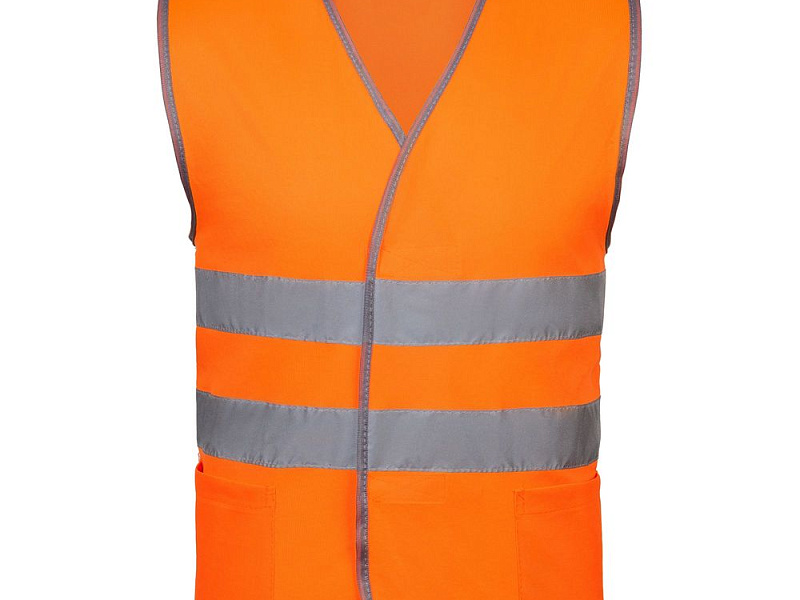 Сигнальный жилет СО-1 ТР, оранжевый флуоресцентный