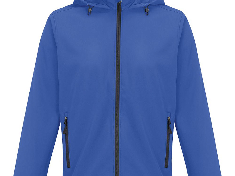 Куртка софтшелл с капюшоном мужская Race Men, ярко-синяя (royal)