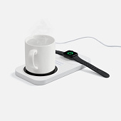 Беспроводное зарядное устройство с подогревом кружки Hot Task, белое