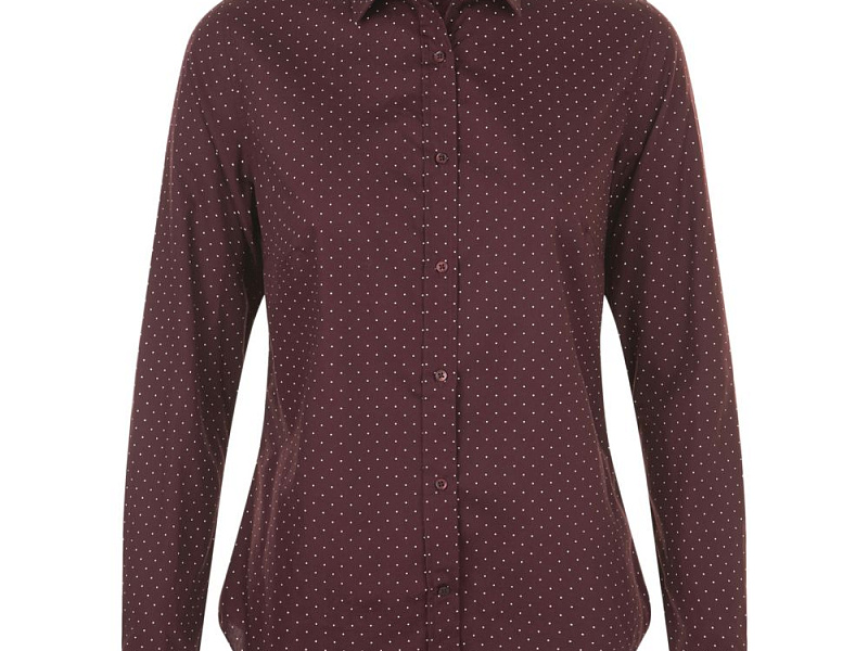 Рубашка женская Becker Women, бордовая с белым