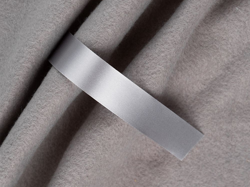 Лента сатиновая Satin 20 XL, серая, 190 см