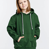 Толстовка с капюшоном детская Kirenga Kids, темно-зеленая
